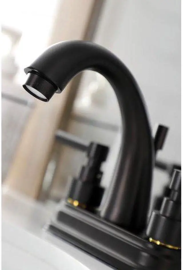 Alt view image 2 of 5 - KINGSTON BRASS KS8615EL KS8615EL 4" Centerset Bathroom Faucet, Oil Rubbed Bronze