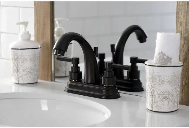 Alt view image 3 of 5 - KINGSTON BRASS KS8615EL KS8615EL 4" Centerset Bathroom Faucet, Oil Rubbed Bronze