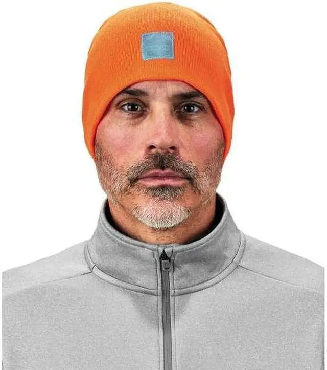 Alt view image 4 of 15 - ERGODYNE 6812 Orange Ribbed Knit Beanie,PK6