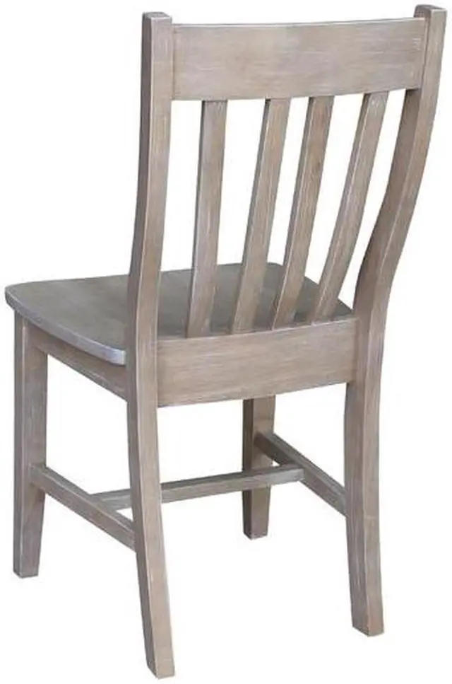 Alt view image 2 of 7 - INTERNATIONAL CONCEPTS C09-61P Set of 2 Cafe Chairs, Washed Gray Taupe