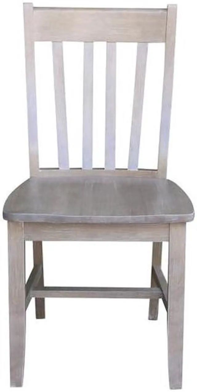Alt view image 5 of 7 - INTERNATIONAL CONCEPTS C09-61P Set of 2 Cafe Chairs, Washed Gray Taupe