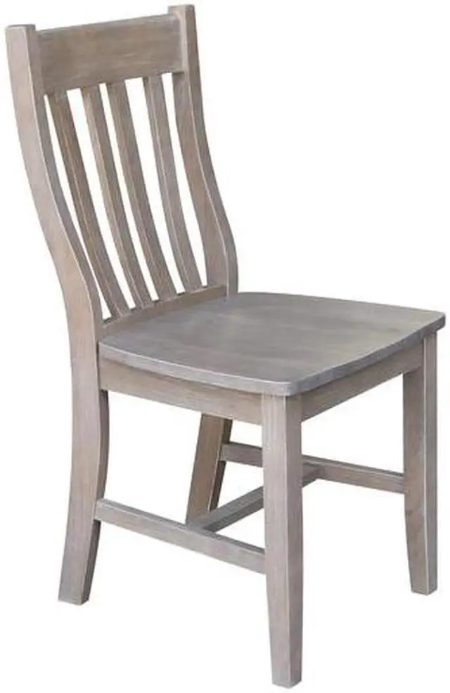 Alt view image 6 of 7 - INTERNATIONAL CONCEPTS C09-61P Set of 2 Cafe Chairs, Washed Gray Taupe