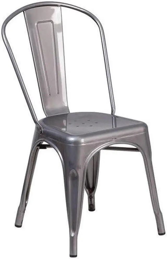 Alt view image 5 of 7 - FLASH FURNITURE 4-XU-DG-TP001-GG Lincoln 4 Pack Silver Antique Finish with