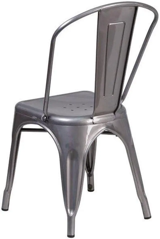 Alt view image 7 of 7 - FLASH FURNITURE 4-XU-DG-TP001-GG Lincoln 4 Pack Silver Antique Finish with