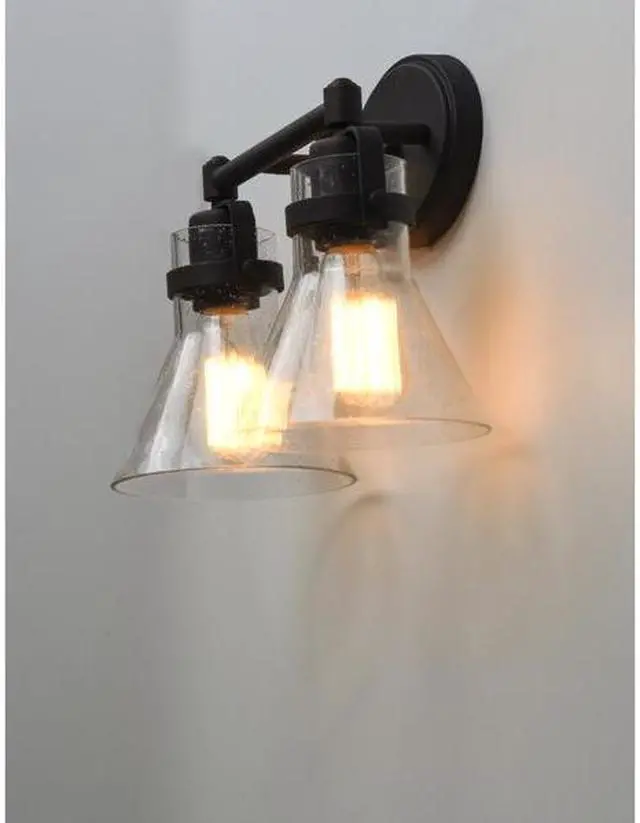 Alt view image 2 of 3 - MAXIM 26112CDOI Seafarer 2-Light 15" Wide Oil Rubbed Bronze Vanity Light