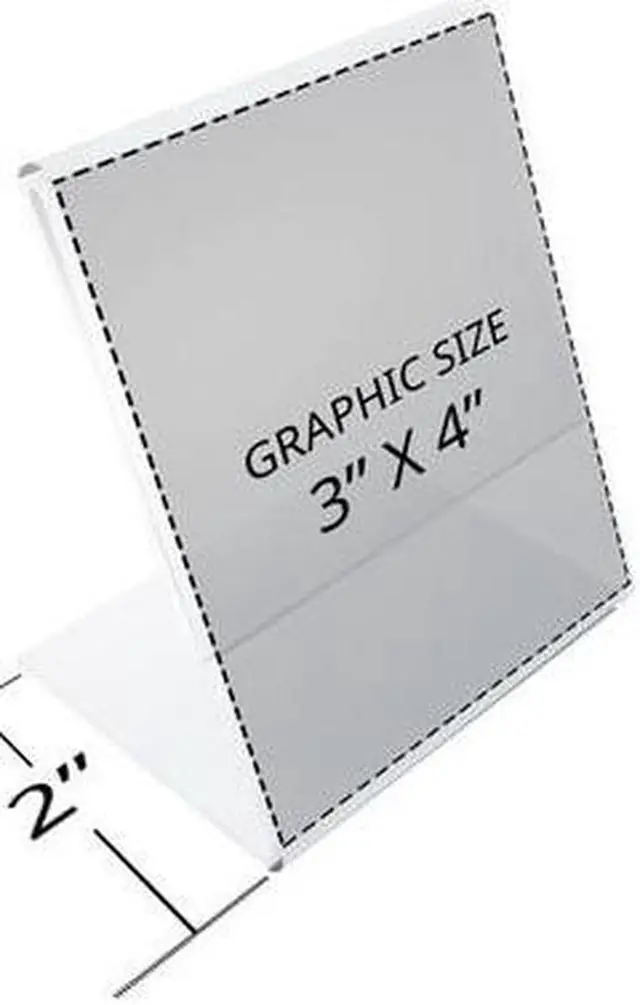 Alt view image 2 of 3 - AZAR DISPLAYS 112736 3"W x 4"H Angled Sign Holder, PK10