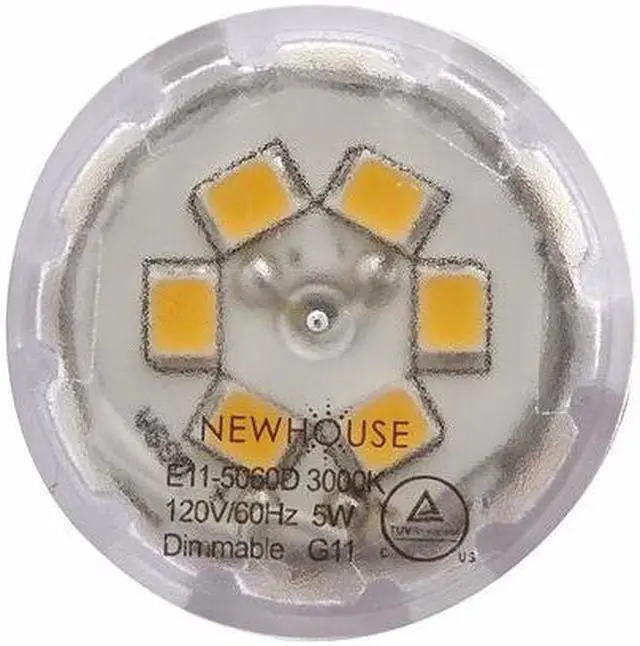 Alt view image 4 of 6 - NEWHOUSE LIGHTING E11-5060D-4 E11 Dimmable 5W LED Light Bulbs, 60-Watt Equiv.,