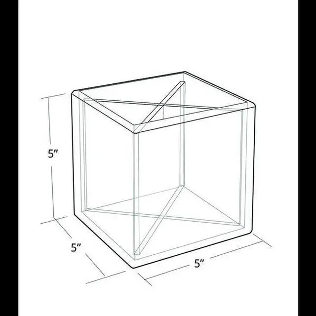 Alt view image 2 of 3 - AZAR DISPLAYS 556358 Cube Pencil Holder W/ Divider 5"W x 5"D x 5"H, PK2