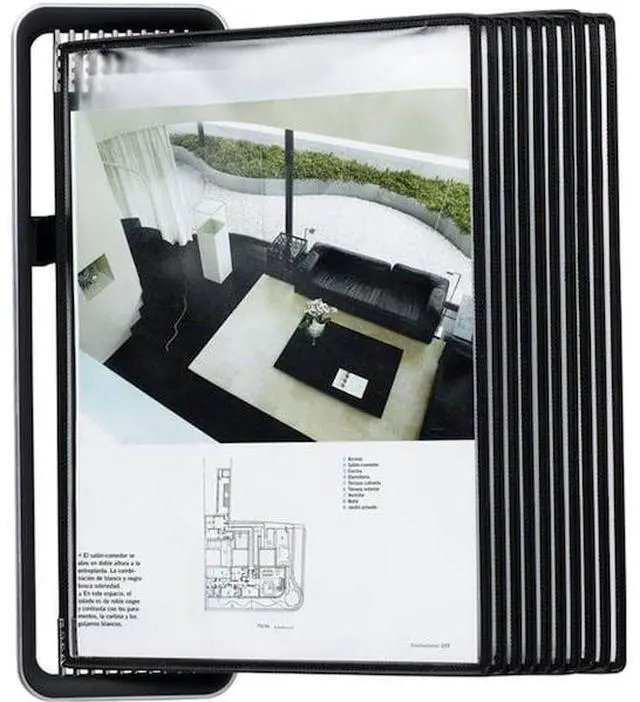 Alt view image 5 of 7 - Tarifold V714527 VEO Wall Reference System - 10 Panels with Black Borders - Black Base