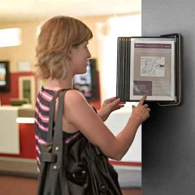 Alt view image 6 of 7 - Tarifold V714527 VEO Wall Reference System - 10 Panels with Black Borders - Black Base