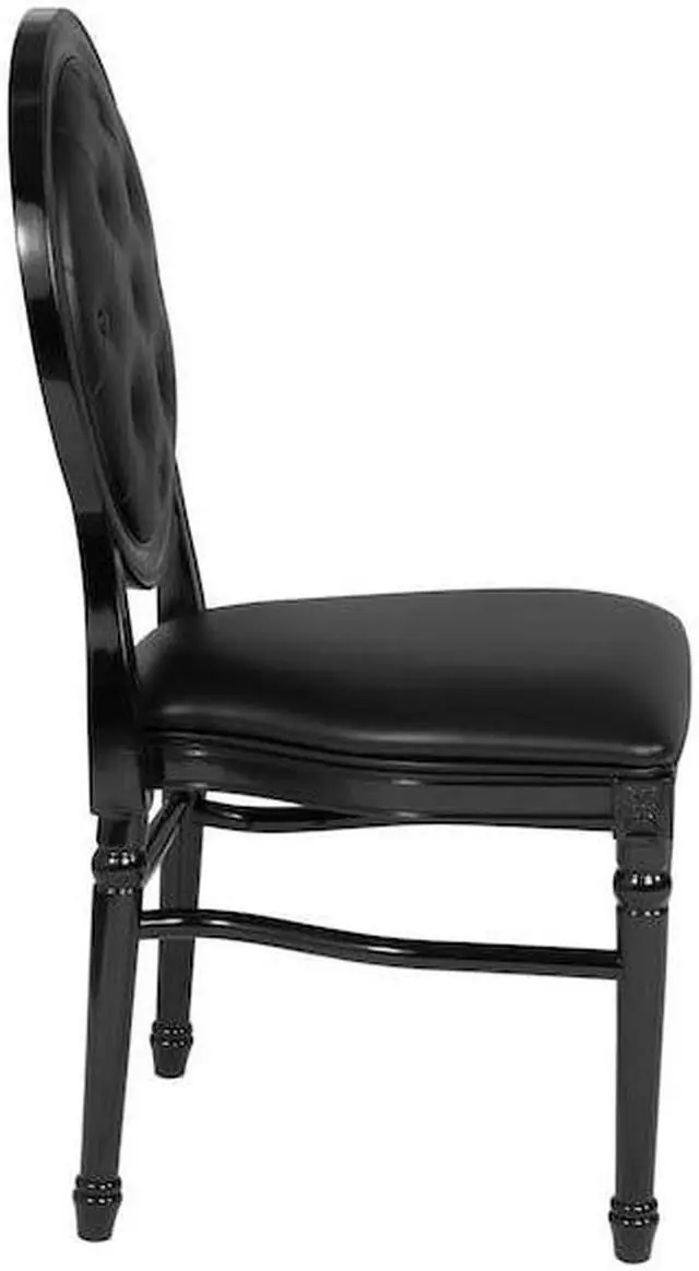 Alt view image 13 of 14 - Flash Furniture HERCULES Series Resin King Louis Chair Black 2 Pack (2LEBBCMON) 2LEBBTMON