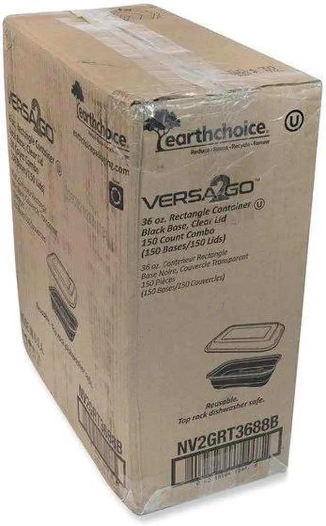 Alt view image 4 of 8 - PACTIV NV2GRT3688B Versa2Go Containers, 8.4 x 5.6 x 2, 36 oz, 1-Comp,