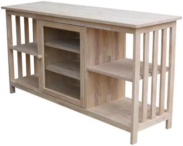 Alt view image 3 of 7 - INTERNATIONAL CONCEPTS TV-58 Mission EnteRTAinment Stand, Unfinished