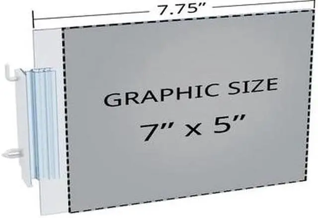 Alt view image 2 of 2 - AZAR DISPLAYS 103323 Two-Sided Acrylic Sign Holder W/ Pegboard Grippers 7"W x