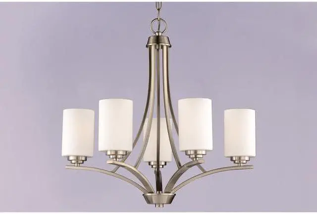 Alt view image 2 of 2 - MAXIM LIGHTING 20035SWSN Deven 5-Light 24" Wide Satin Nickel Chandelier