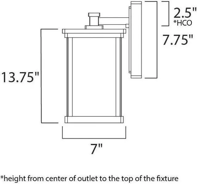 Alt view image 2 of 2 - MAXIM LIGHTING 65753FSBZ Terrace LED E26 1-Light 7" Wide Bronze Outdoor Wall