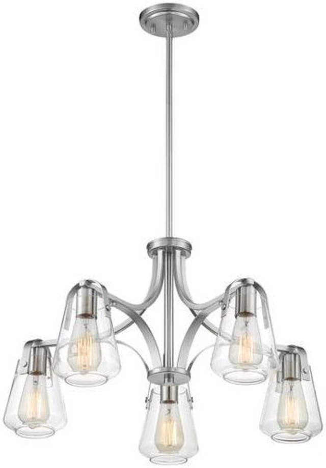 Alt view image 2 of 4 - NUVO 60/7115 Fixture, Chandelier, 5-Lght, Incandescent, 60W, 120V, A19, Medium