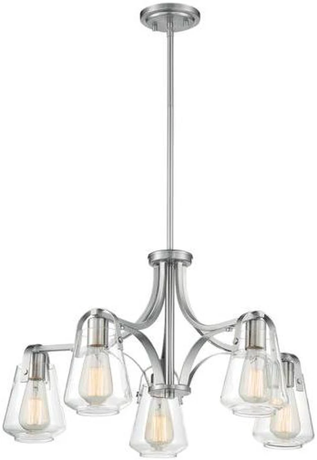 Alt view image 4 of 4 - NUVO 60/7115 Fixture, Chandelier, 5-Lght, Incandescent, 60W, 120V, A19, Medium