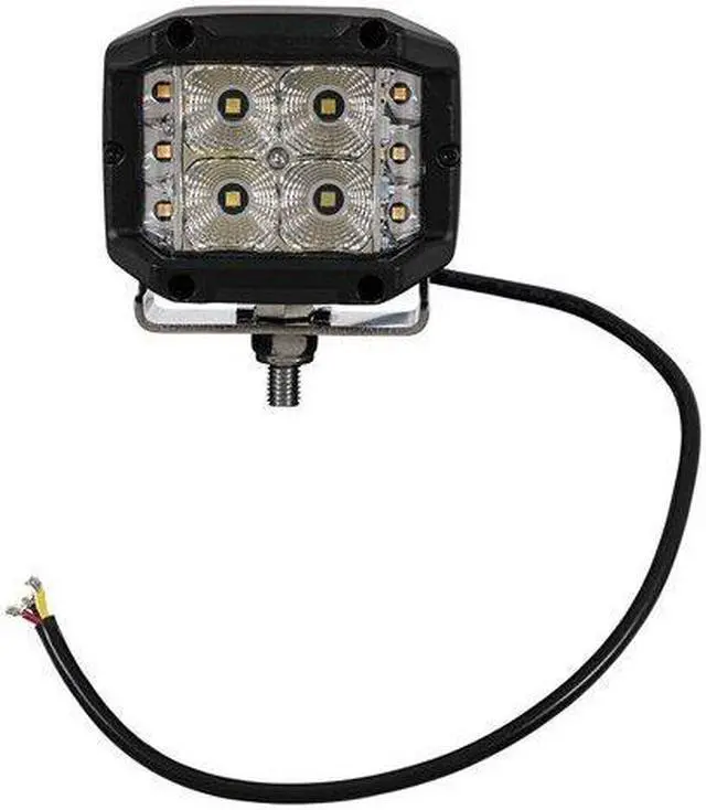 Alt view image 3 of 6 - BUYERS PRODUCTS 1492232 4 Inch Wide LED Flood Light with Strobe - Square Lens