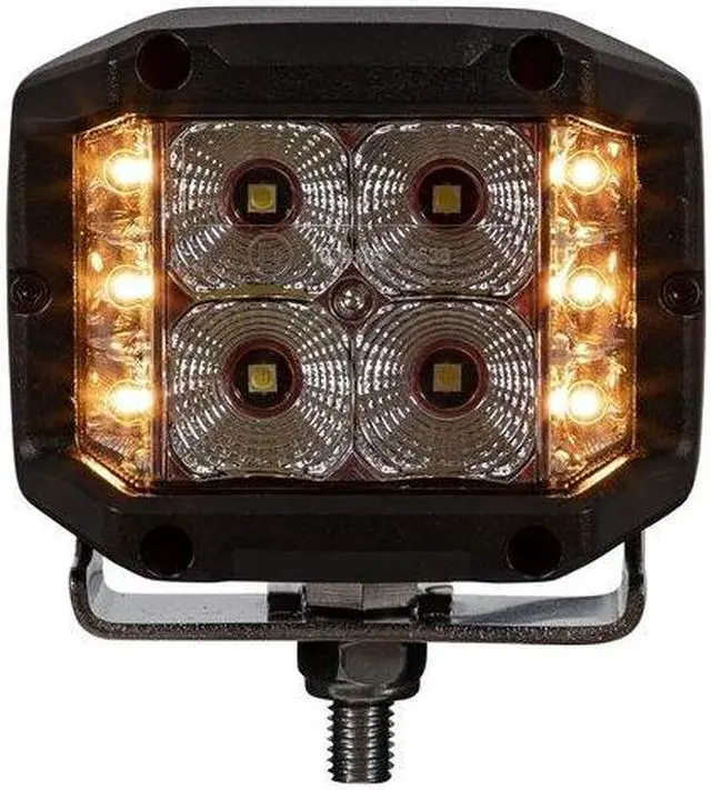 Alt view image 5 of 6 - BUYERS PRODUCTS 1492232 4 Inch Wide LED Flood Light with Strobe - Square Lens