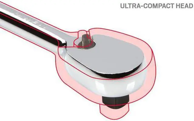 Alt view image 3 of 7 - TEKTON SRH91006 1/4, 3/8 Inch Drive Stubby Ratchet Set, 2-Piece (3, 4-1/2 in.)
