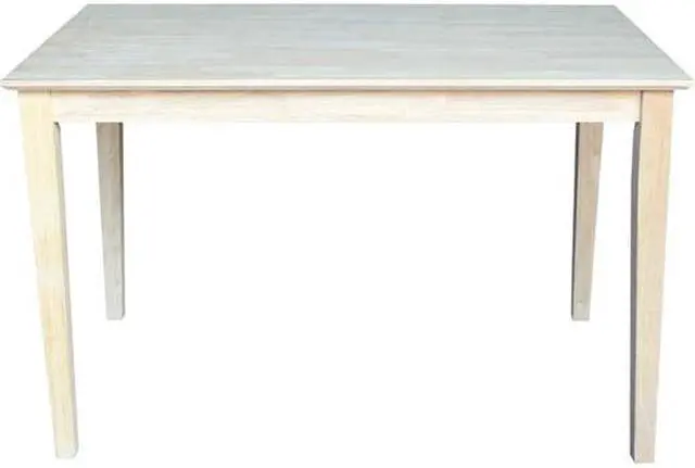 Alt view image 2 of 4 - INTERNATIONAL CONCEPTS K-3048-30S Rectangle Solid Wood Top Table, Unfinished,