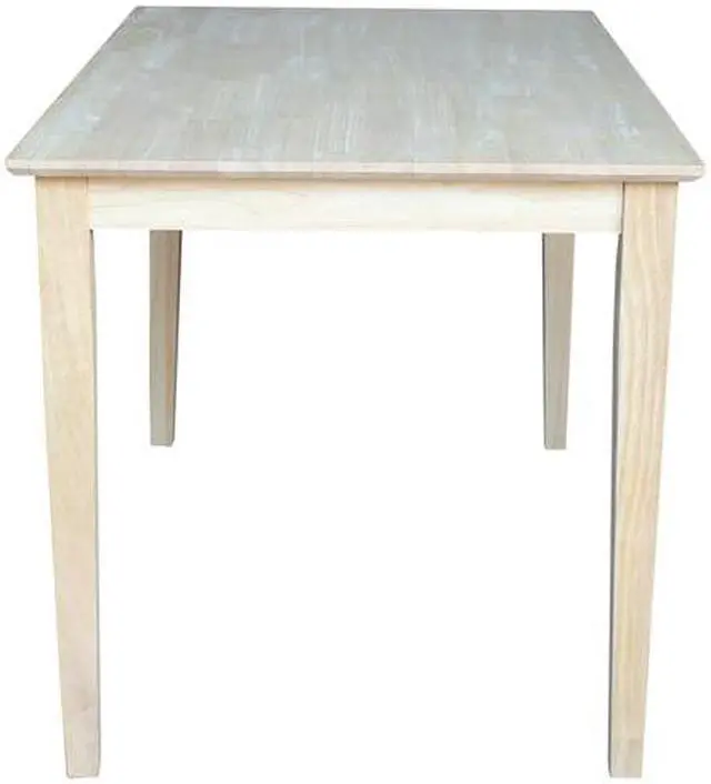 Alt view image 3 of 4 - INTERNATIONAL CONCEPTS K-3048-30S Rectangle Solid Wood Top Table, Unfinished,