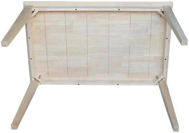 Alt view image 4 of 4 - INTERNATIONAL CONCEPTS K-3048-30S Rectangle Solid Wood Top Table, Unfinished,