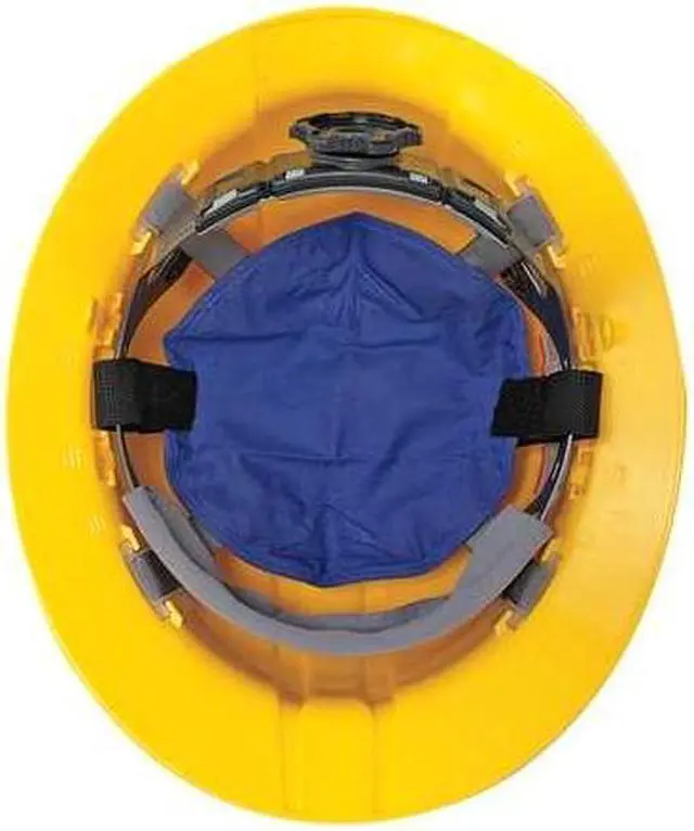 Alt view image 8 of 11 - Cooling Hard Hat Liner, Evaporative Cooling, Acrylic Polymers, Blue