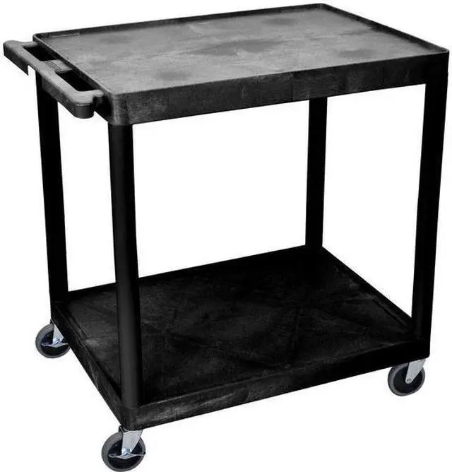 Alt view image 2 of 2 - ZORO SELECT HE38-B Utility Cart with Lipped Plastic Shelves, Polyethylene, 400
