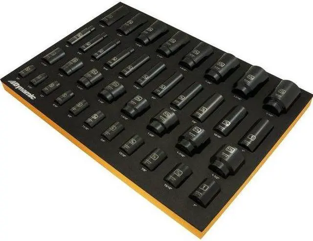 Alt view image 3 of 7 - DYNAMIC D096005-FT1T Tools 39Pcs 1/2" Drive SAE Impact Socket Set With Foam