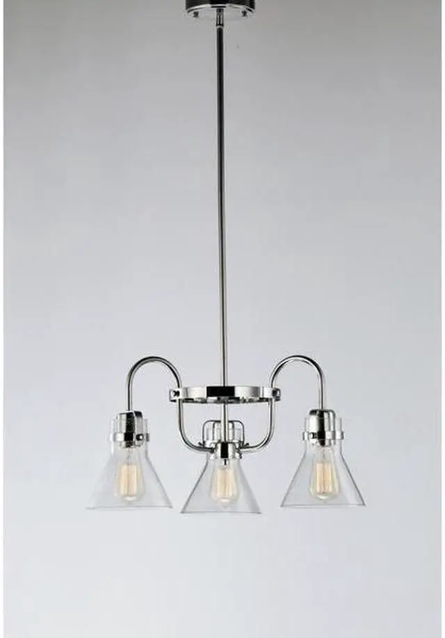 Alt view image 2 of 3 - MAXIM LIGHTING 26116CDPC Seafarer 3-Light 21.5" Wide Polished Chrome Chandelier