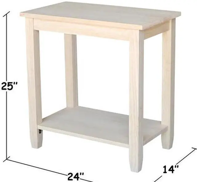 Alt view image 6 of 6 - INTERNATIONAL CONCEPTS OT-6A Rectangle Solano Accent Table, 24 W, 14 L, 25 in
