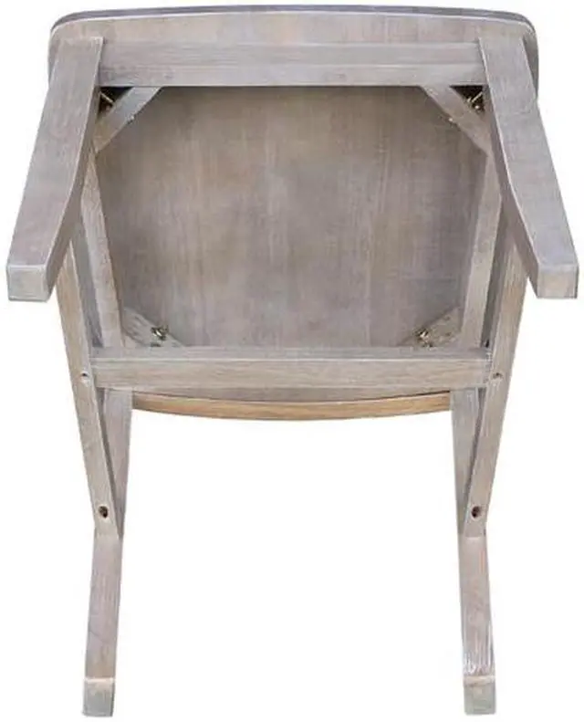 Alt view image 7 of 7 - INTERNATIONAL CONCEPTS C09-61P Set of 2 Cafe Chairs, Washed Gray Taupe