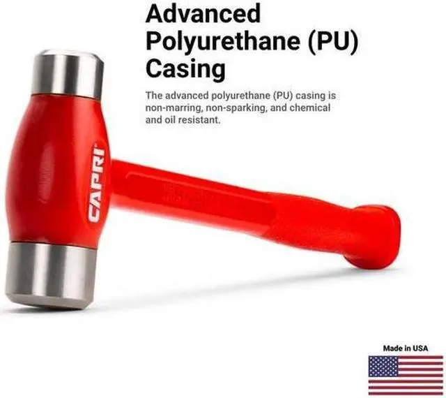 Alt view image 4 of 5 - CAPRI TOOLS CPBPF43 43 oz. Dual Steel Faced Dead Blow Hammer