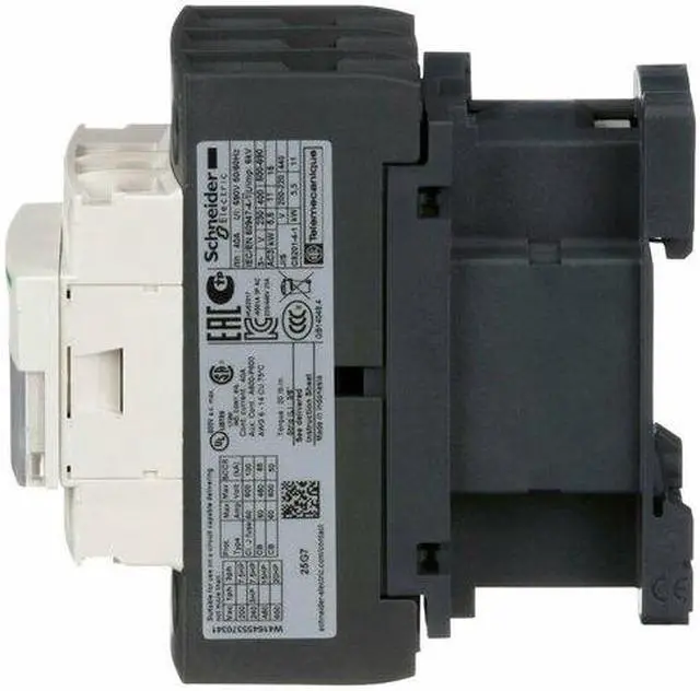 Alt view image 5 of 8 - SCHNEIDER ELECTRIC LC1D25G7 IEC Magnetic Contactor, 3 Poles, 120 V AC, 25 A,
