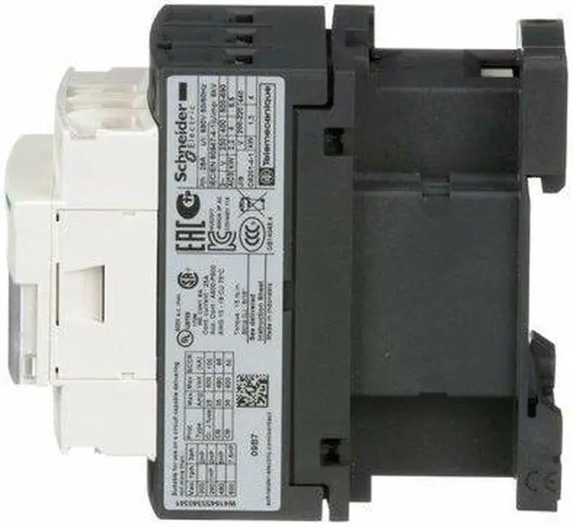 Alt view image 5 of 8 - SCHNEIDER ELECTRIC LC1D09B7 IEC Magnetic Contactor, 1NC/1NO, 24V AC, 3 P,
