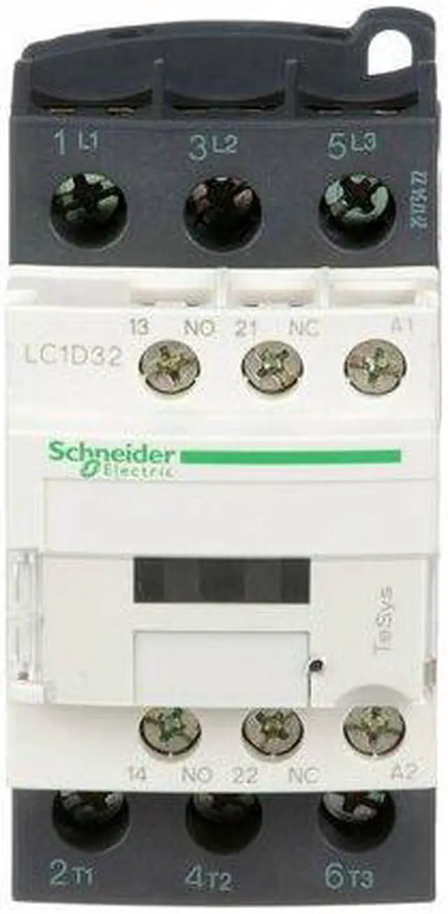 Alt view image 5 of 6 - SCHNEIDER ELECTRIC LC1D32B7 IEC Magnetic Contactor, 1NC/1NO, 24V AC, 3 P,