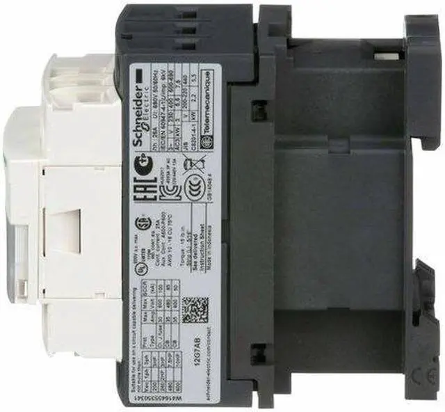 Alt view image 5 of 7 - SCHNEIDER ELECTRIC LC1D12G7 120VAC Non-Reversing IEC Magnetic Contactor 3P 12A