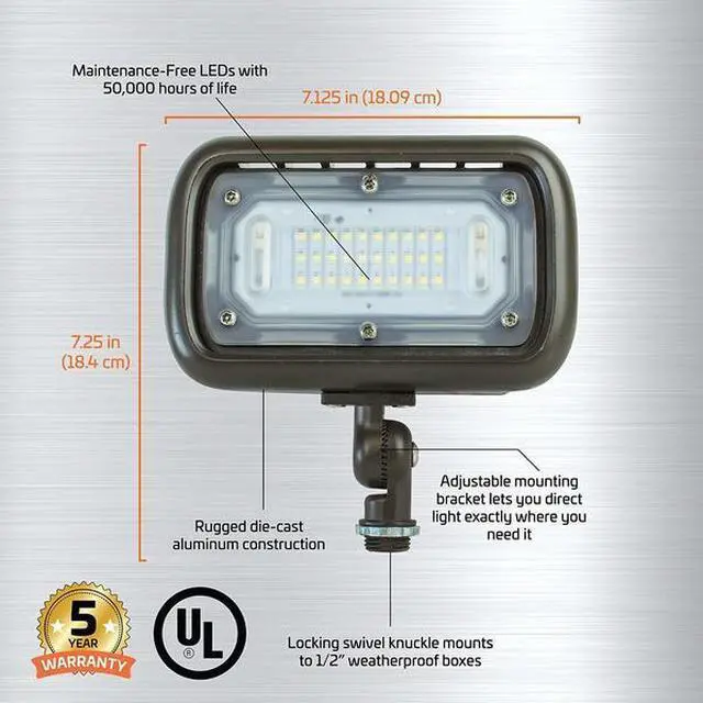 Alt view image 4 of 6 - NEWHOUSE LIGHTING WW30BRZ Outdoor 30W LED Landscape Wall Wash Flood Light,