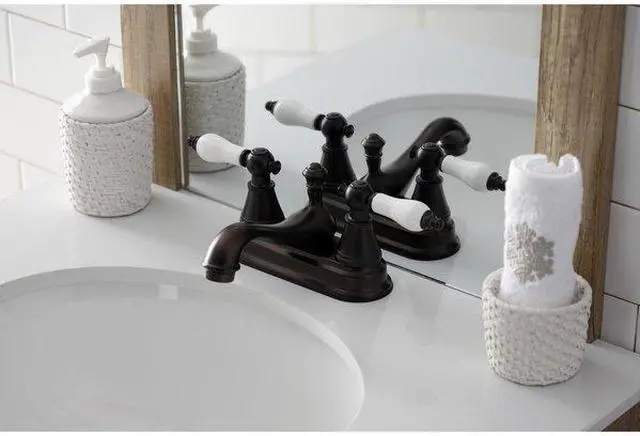 Alt view image 4 of 5 - FAUCETURE FSY3605PL FSY3605PL 4" Centerset Bathroom Faucet, Oil Rubbed Bronze