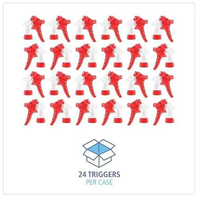 Alt view image 13 of 15 - Trigger Sprayer 250 f/24 oz Bottles, Red/White, 8"Tube, 24/Carton BWK09227