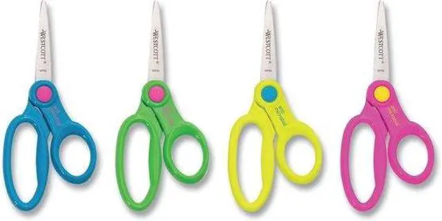 Alt view image 9 of 9 - Westcott 14755 Scissor Caddy with 24 5" Length Kids' Pointed Scissors- Assorted