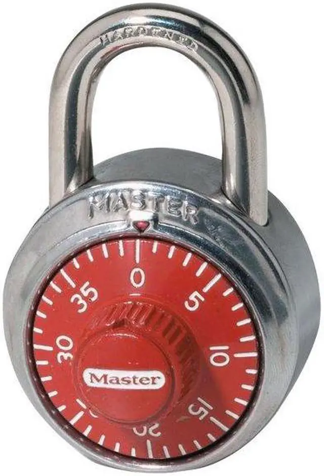 Alt view image 6 of 7 - Master Lock Combination Padlock Center-Dial Location, 3/4" Shackle Height  1504D