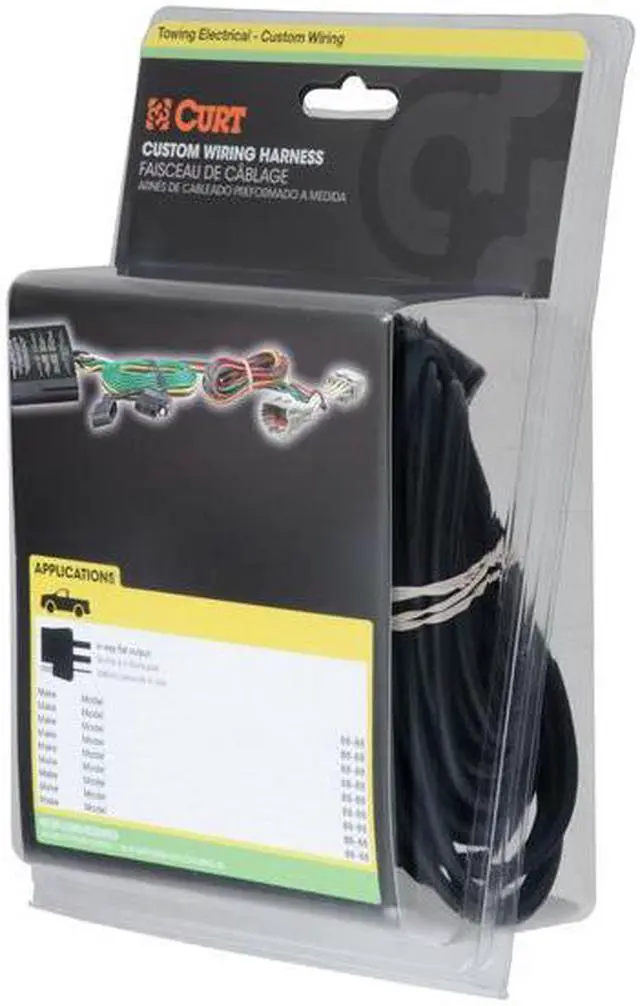 Alt view image 7 of 7 - CURT 56434 Custom Wiring Harness 4-Way Flat Output