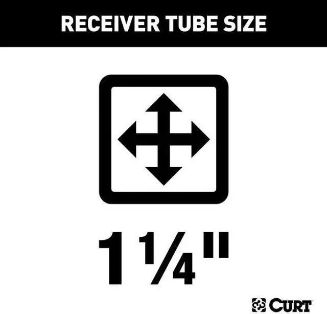 Alt view image 2 of 7 - CURT 11126 Trailer Hitch,1-1/4" Rcvr,Class 1,11126