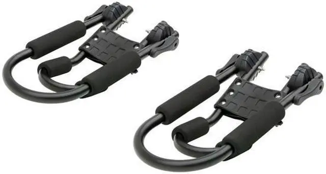Alt view image 2 of 7 - CURT 18320 Aluminum Roof Rack Kayak Holders
