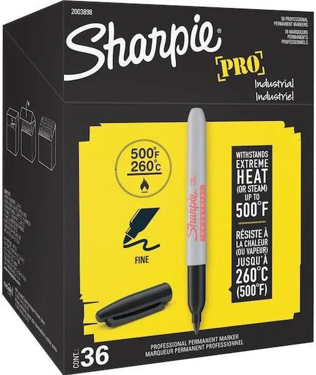 Alt view image 6 of 12 - Sanford Ink 2003898 Sharpie Industries Marker Fine, Black - Pack of 36