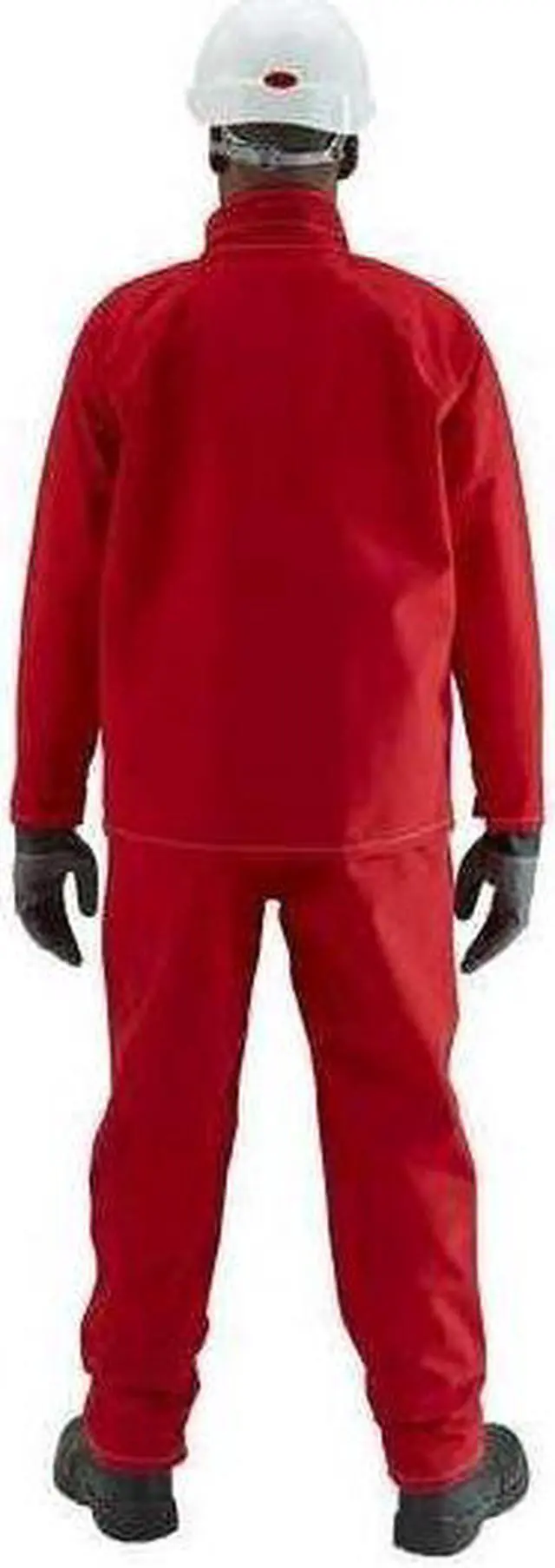 Alt view image 3 of 3 - ANSELL 66-660 Lab Jacket, Polyester, Zipper, Red, 3XL