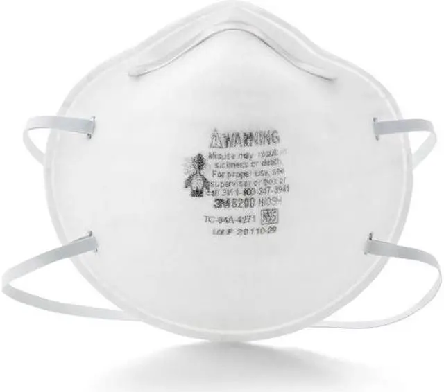 Alt view image 4 of 7 - 3M 8200 N95 Disposable Respirator, 8200, Dual Headstrap, Polyisoprene Strap,